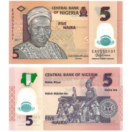 (38h) Nigeria. 2017. 5 Naira (SC)