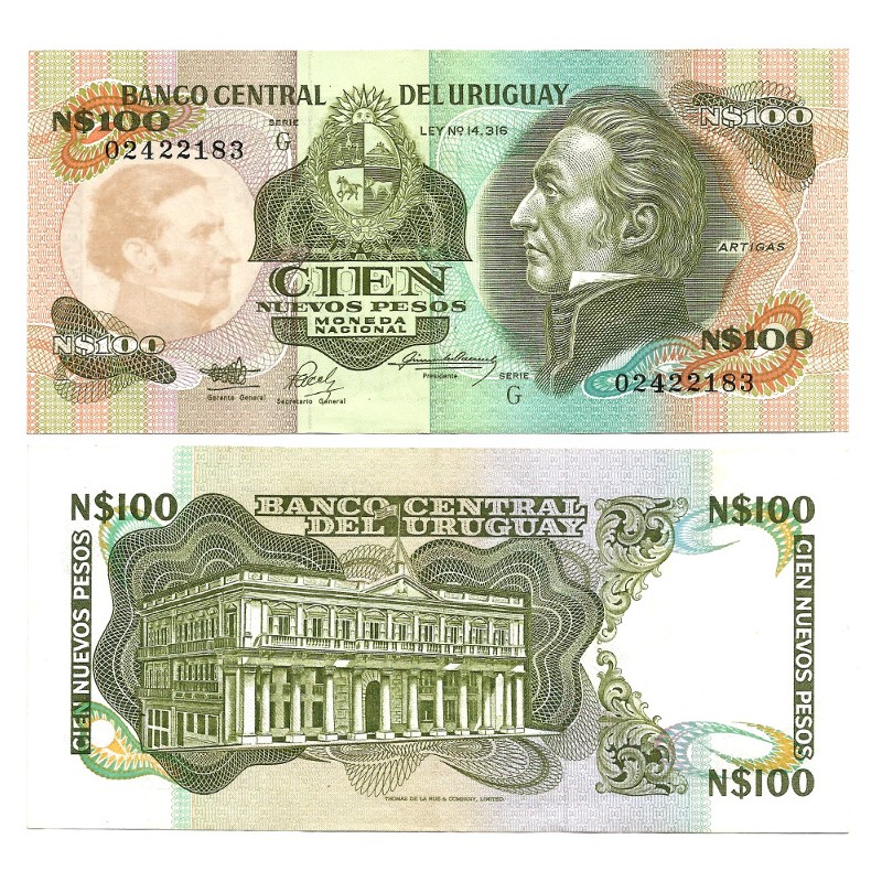 (62A) Uruguay. 1987. 100 Nuevos Pesos (MBC+) - Numismática Rovira