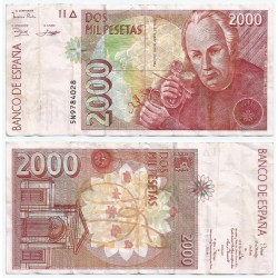 España. 1992. 2000 Pesetas (BC/BC+) Serie 5N