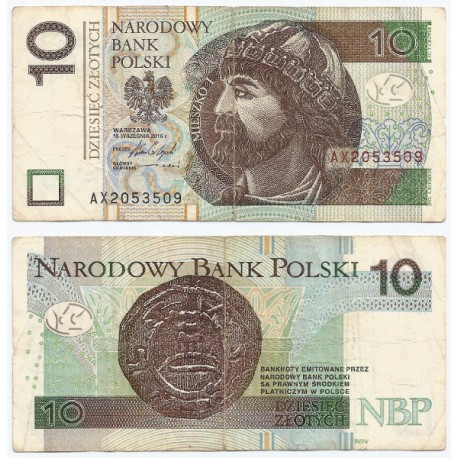 (183b) Polonia. 2016. 10 Zlotych (BC)