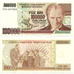 (206) Turquía. 1970. 100000 Lira (EBC+)