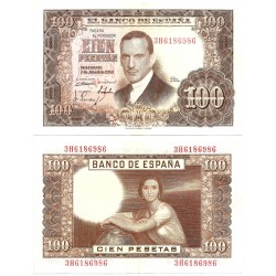 Estado Español. 1953. 100 Pesetas (EBC+) Serie 3H
