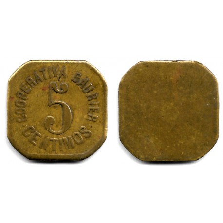 Cooperativa Baurier. Roda de Ter. 5 Céntimos (BC+)