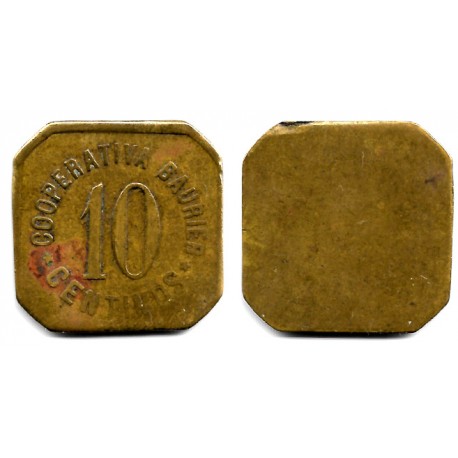 Cooperativa Baurier. Roda de Ter. 10 Céntimos (BC+)