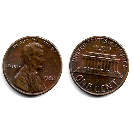 (201) Estados Unidos de América. 1980. 1 Cent (MBC)