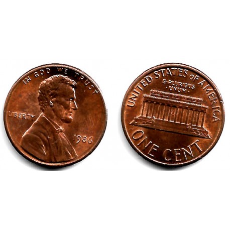 (201b) Estados Unidos de América. 1986. 1 Cent (EBC)