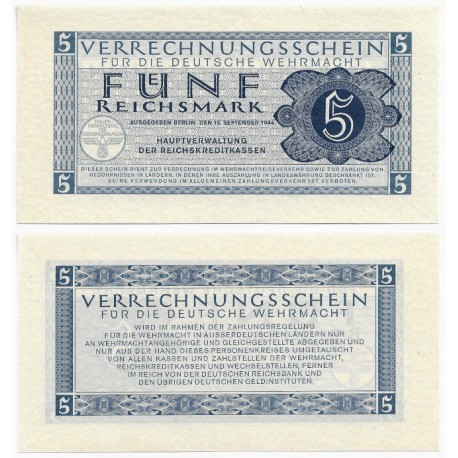 (M39) Alemania (III Reich). 1944. 5 Mark (SC)