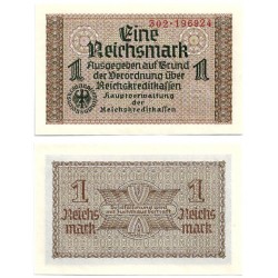 (R136b) Alemania (III Reich). 1940-45. 1 Reichmark (SC) Territorios Ocupados