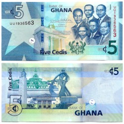 (W46) Ghana. 2022. 5 Cedis (SC)