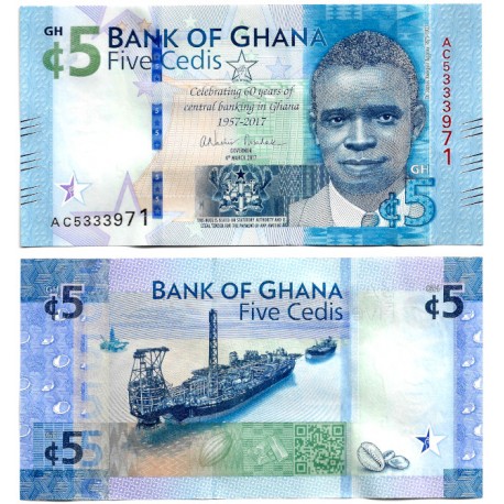 (43) Ghana. 2017. 5 Cedis (SC)