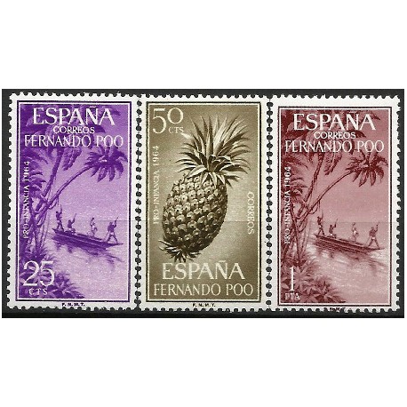 Fernando Poo. 1964. Serie Completa (Nuevo, con señal de fijasellos) Pro Infancia