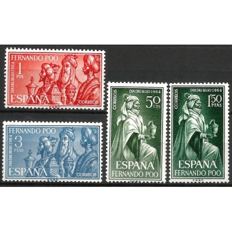 Fernando Poo. 1964. Serie Completa (Nuevo, con señal de fijasellos) Día del Sello
