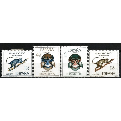 Fernando Poo. 1966. Serie Completa (Nuevo, con señal de fijasellos) Día del Sello