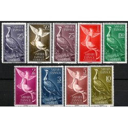 Sahara Español. 1960. Serie Completa (Nuevo, con señal de fijasellos y mancha) Aves