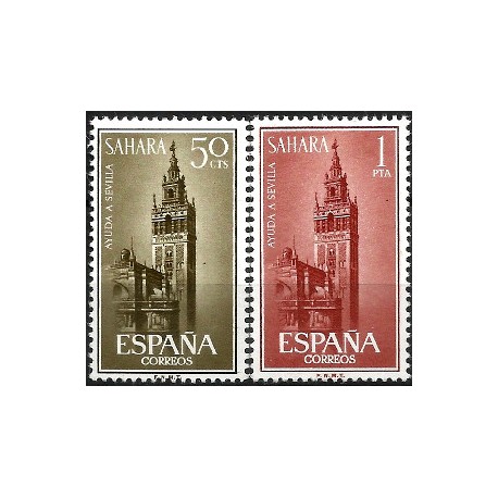 Sahara Español. 1963. Serie Completa (Nuevo, con señal de fijasellos) Ayuda a Sevilla