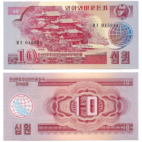 (37) Corea del Norte. 1988. 10 Won (SC)