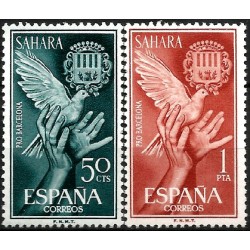 Sahara Español. 1963. Serie Completa (Nuevo, con señal de fijasellos) Pro Barcelona