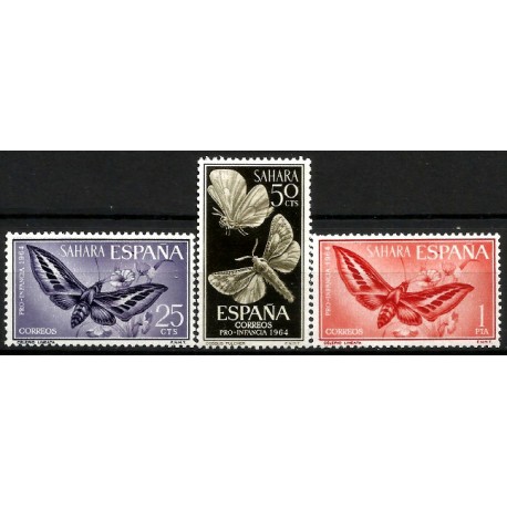 Sahara Español. 1964. Serie Completa (Nuevo, con señal de fijasellos) Pro Infancia