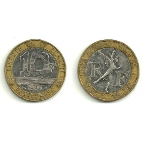 (964.1) Francia. 1990. 10 Francs (MBC)