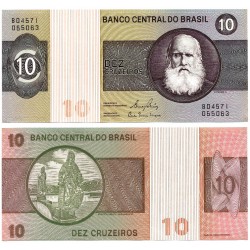 (193e) Brasil. 1970-80. 10 Cruzeiros (SC)