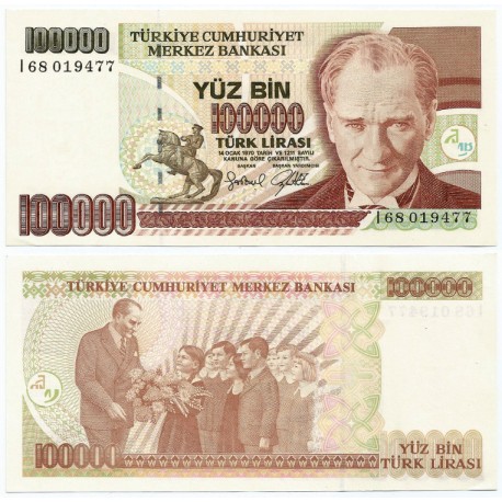 (206) Turquía. 1970. 100000 Lira (EBC+)