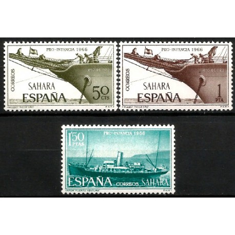 Sahara Español. 1966. Serie Completa (Nuevo, con señal de fijasellos) Pro Infancia