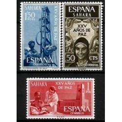 Sahara Español. 1965. Serie Completa (Nuevo, con señal de fijasellos) XXV Años de Paz