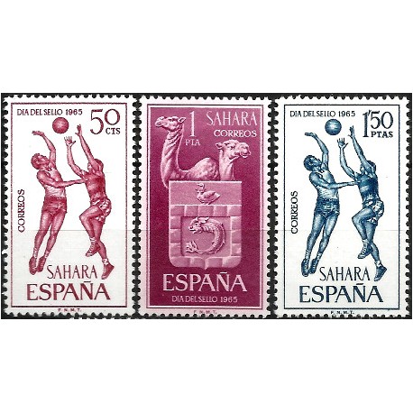 Sahara Español. 1965. Serie Completa (Nuevo, con señal de fijasellos) Día del Sello
