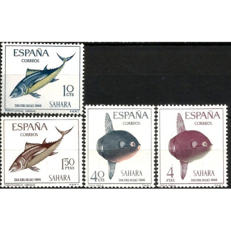 Sahara Español. 1966. Serie Completa (Nuevo, con señal de fijasellos) Día del Sello