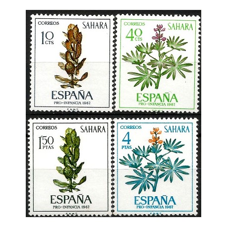 Sahara Español. 1967. Serie Completa (Nuevo, con señal de fijasellos) Pro Infancia
