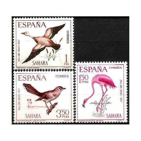 Sahara Español. 1967. Serie Completa (Nuevo, con señal de fijasellos) Día del Sello