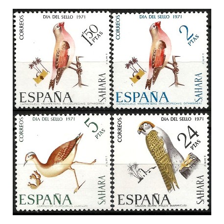 Sahara Español. 1971. Serie Completa (Nuevo, con señal de fijasellos) Día del Sello