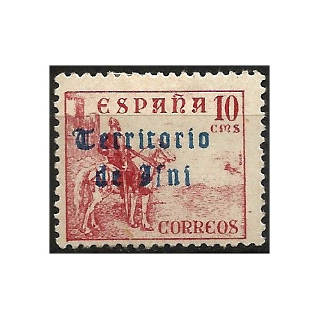 Sidi Ifni. 1948-49. 10 Céntimos (Nuevo, con señal de fijasellos)