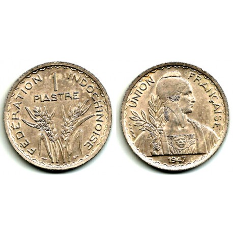 (32.2) Indochina Francesa. 1947. 1 Piastre (EBC)