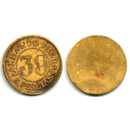 Armando Riera. Borne. 2 Pesetas (MBC)