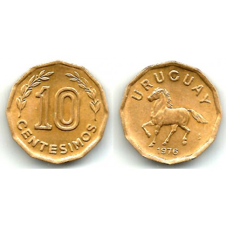 (66) Uruguay. 1976. 10 Centesimos (EBC)