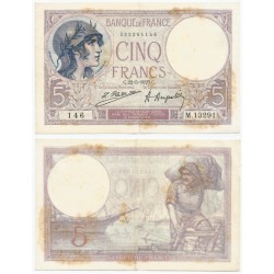 (72c) Francia. 1923. 5 Francs (EBC) Manchas