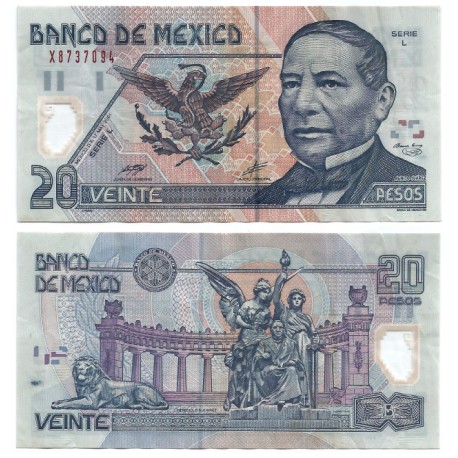 (116a) Estados Unidos Mexicanos. 2001. 20 Pesos (MBC-)