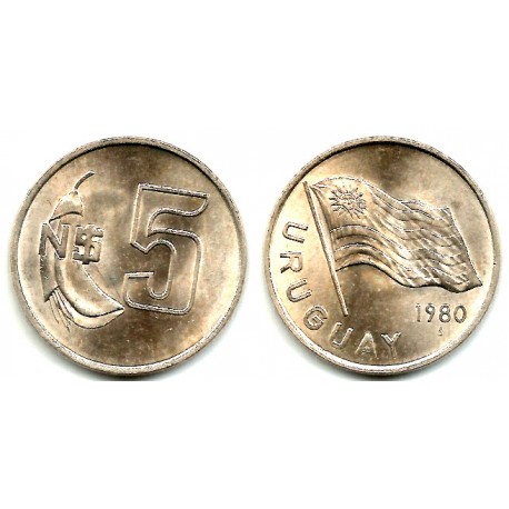 (75) Uruguay. 1980. 5 Nuevos Pesos (MBC+)