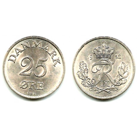 (842.2) Dinamarca. 1958. 25 Ore (MBC+)