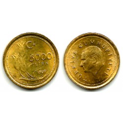 (1029.1) Turquía. 1997. 5000 Lira (EBC+)