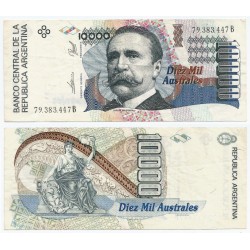 (334a) Argentina. 1989-91. 10000 Australes (MBC)