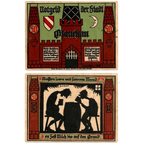 Glauchau (Sajonia). 1921. 50 Pfennig (EBC)