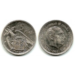 Estado Español. 1957*(73). 5 Pesetas (EBC)