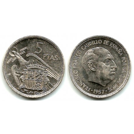 Estado Español. 1957*(73). 5 Pesetas (EBC)