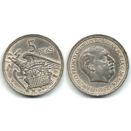 Estado Español. 1957*(60). 5 Pesetas (BC)