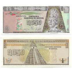 (72a) Guatemala. 1989. 50 Centavos de Quetzal (SC)
