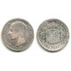 Alfonso XII. 1876*(18-76). 1 Peseta (BC/BC-) (Plata) Ceca de Madrid DE-M. Resello de estrella