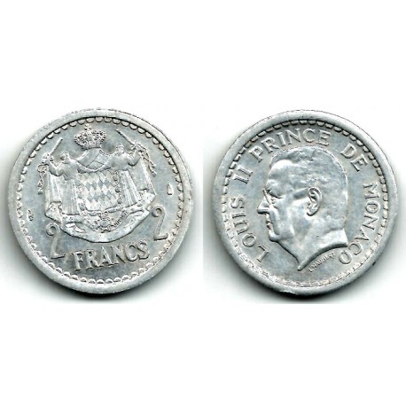 (121) Mónaco. 1943. 2 Francs (MBC)