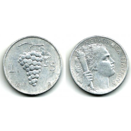 (89) Italia. 1948. 5 Lira (BC)